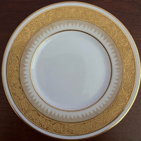 M. Redon Limoges France Antique Gold Filigree Dessert Plates – Set of 3 – 4.5” - Picture 3 of 7